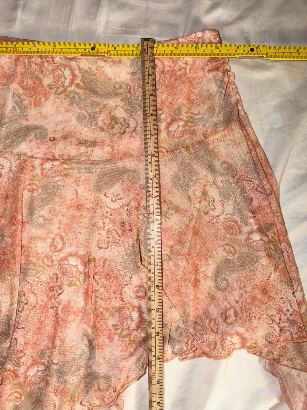See You Monday peach paisley and floral mesh tube 2 piece dress - Picture 13 of 14